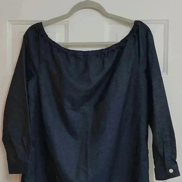 Rag & Bone JEAN Off The Shoulder Denim Mini Dress - Picture 7 of 12